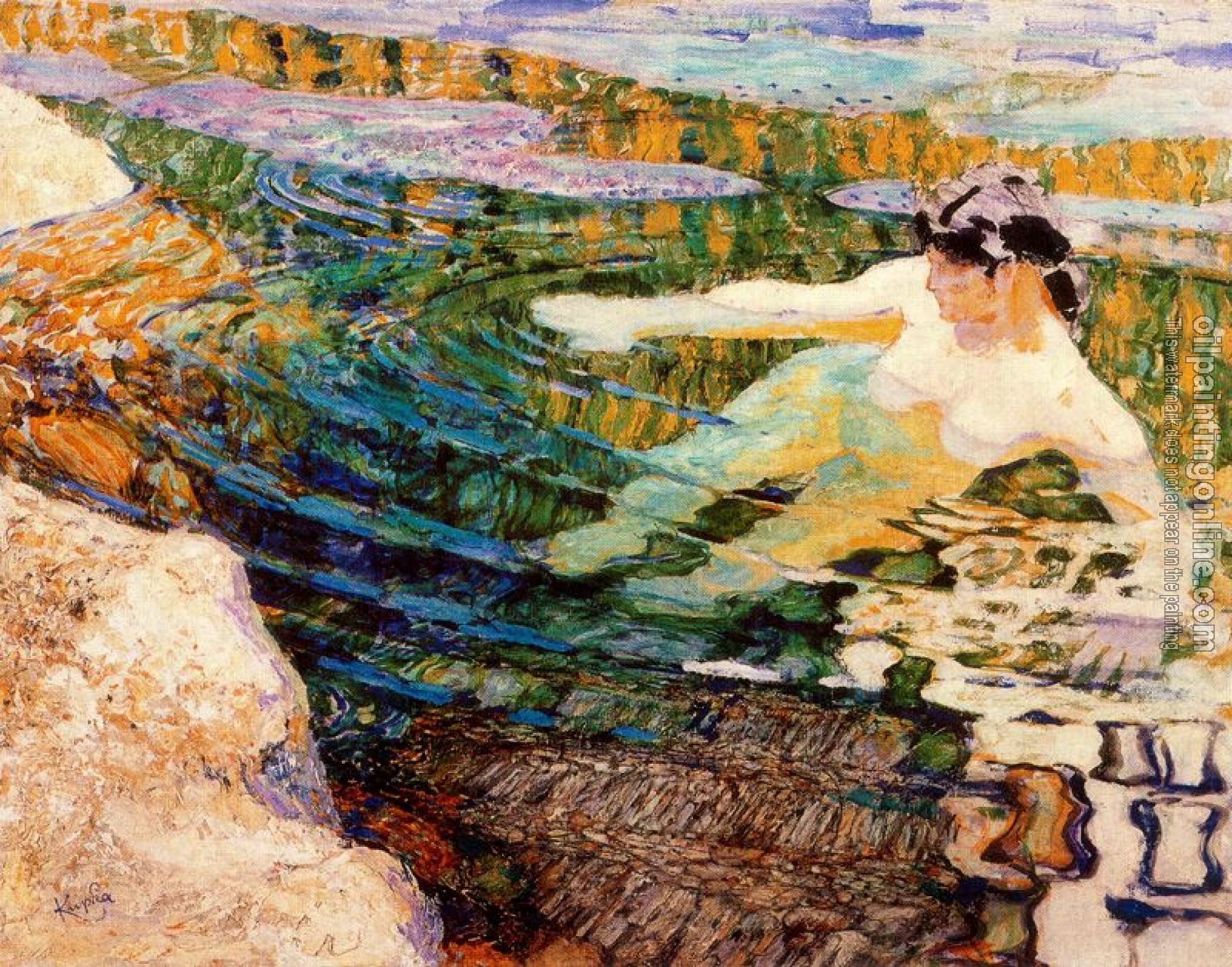 Frantisek Kupka - Water. The Bather